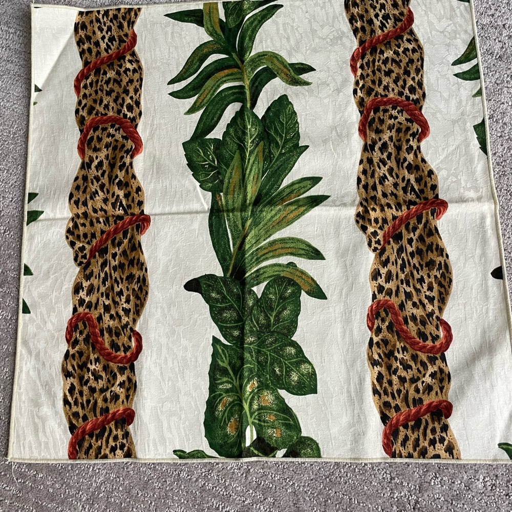 Vintage 1990’s Anju Woodridge “Fiji” Pattern Set of SIX linen napkins